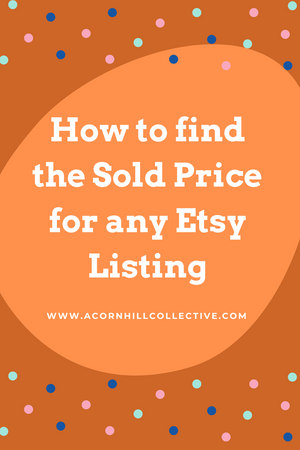 How to Find the Sold Price on any Etsy Listing