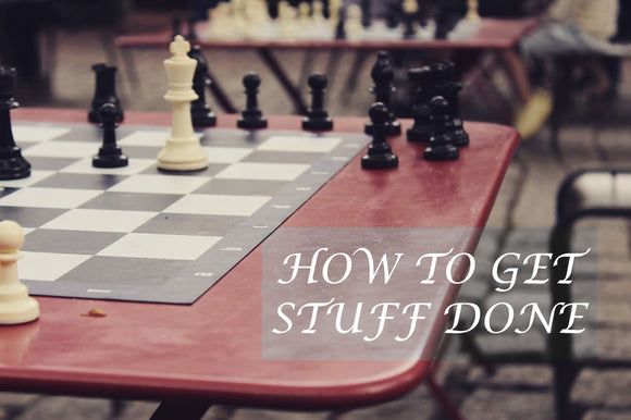 rustic metal chess board