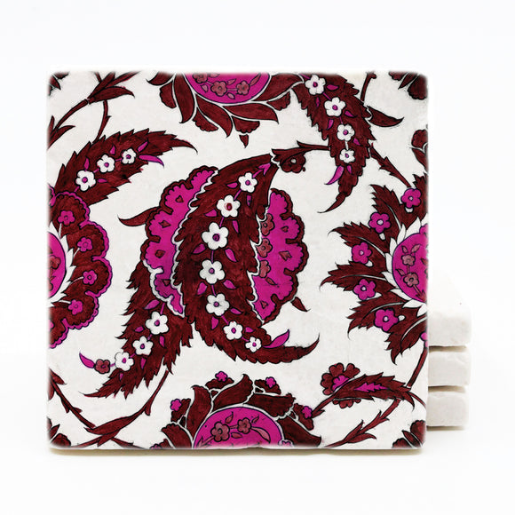 Moroccan Boho Style Drink Coasters - Floral Spring Wedding Decor