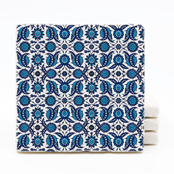 Moroccan Boho Style Drink Coasters - Floral Spring Wedding Decor