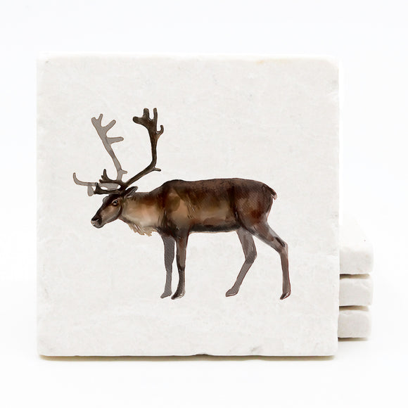 Reindeer Marble Drink Coasters