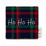 "Ho Ho Ho" Printed Marble Drink Coasters