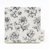 Floral Print Marble Coasters