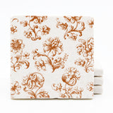 Floral Print Marble Coasters