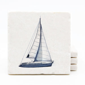 Fish Marble Tile Drink Coasters