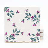 Floral Print Marble Coasters