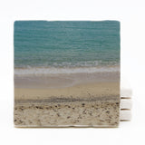 Rustic Beach Marble Drink Coaster