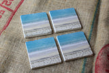 Rustic Beach Marble Drink Coaster