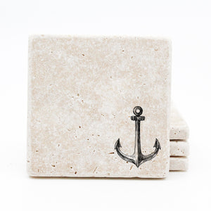 Anchor Travertine Drink Coasters