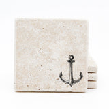 Anchor Travertine Drink Coasters