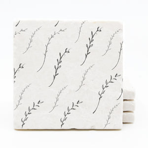 Floral Sketch Pattern Coasters (Version 1)