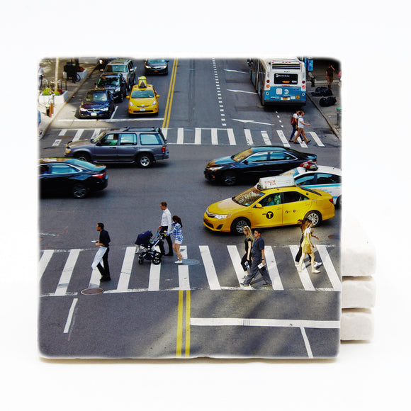 New York City Marble Drink Coaster (Version 4)