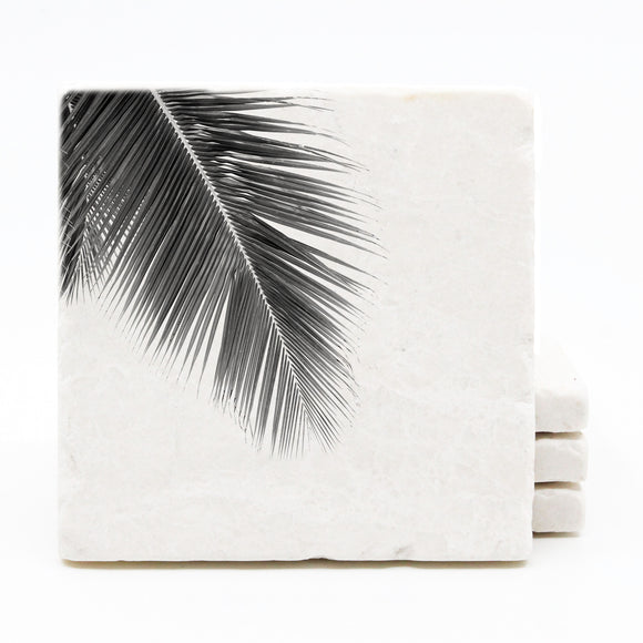 Palm Tree Marble Drink Coasters (Version 4)