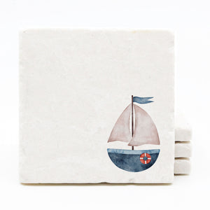 Beach Marble Drink Coasters - Premium Nautical Stone Coasters